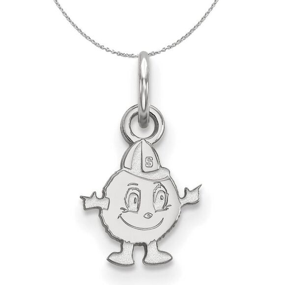 Sterling Silver Syracuse U. XS (Tiny) Pendant Necklace - 24 Inch